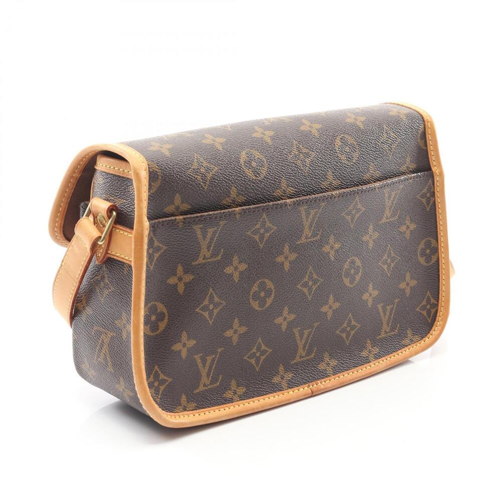 Louis Vuitton Sologne Monogram Shoulder Bag Canvas Leather Brown